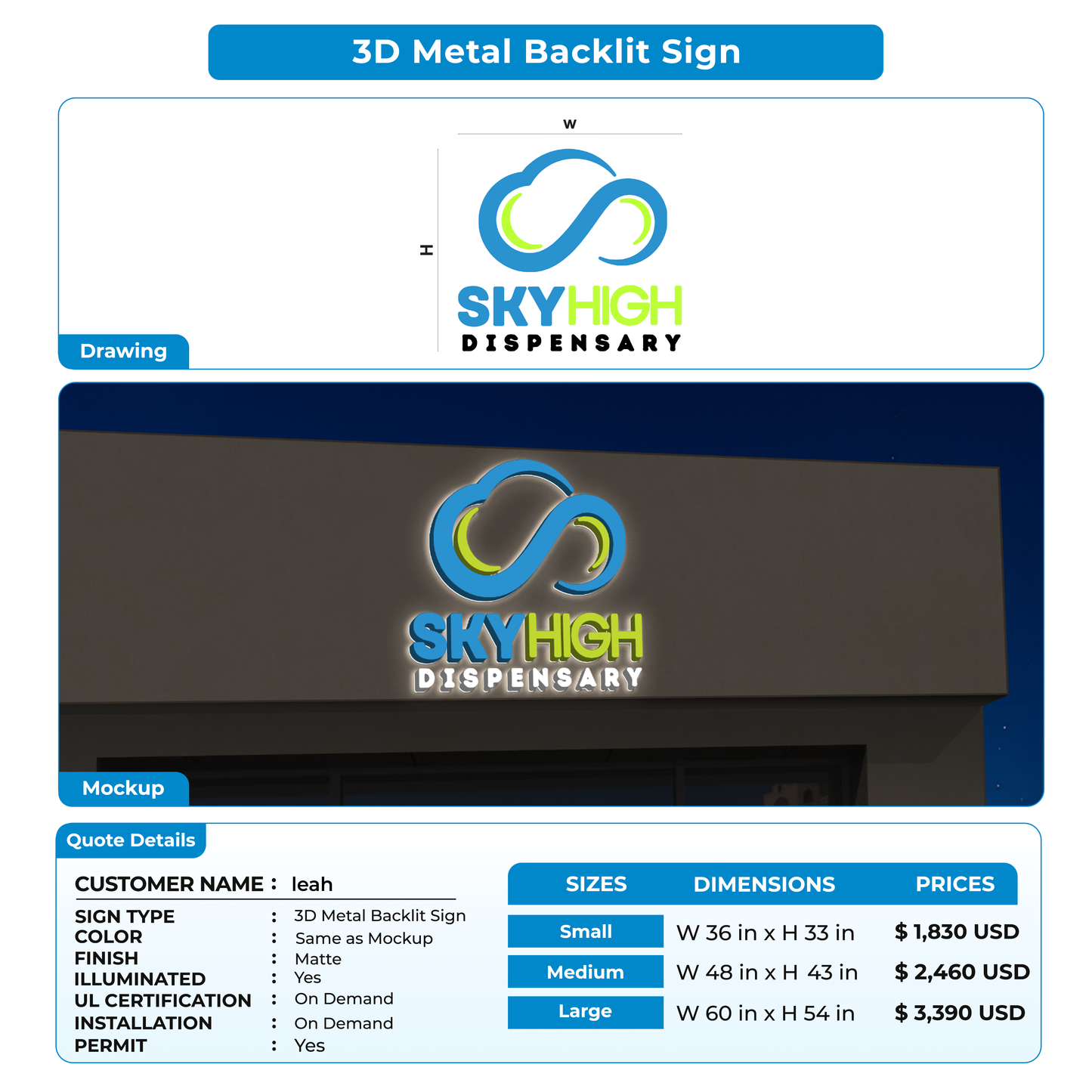 Business Signs for leah
