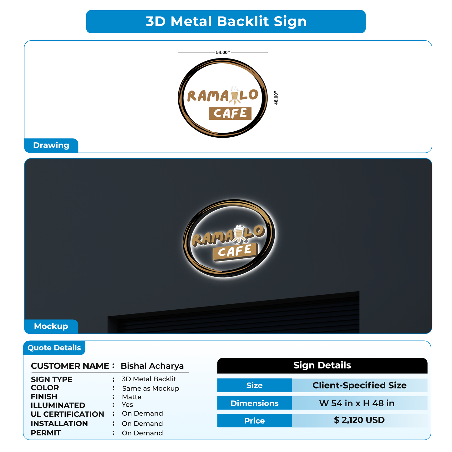 Custom Signs for Bishal Acharya
