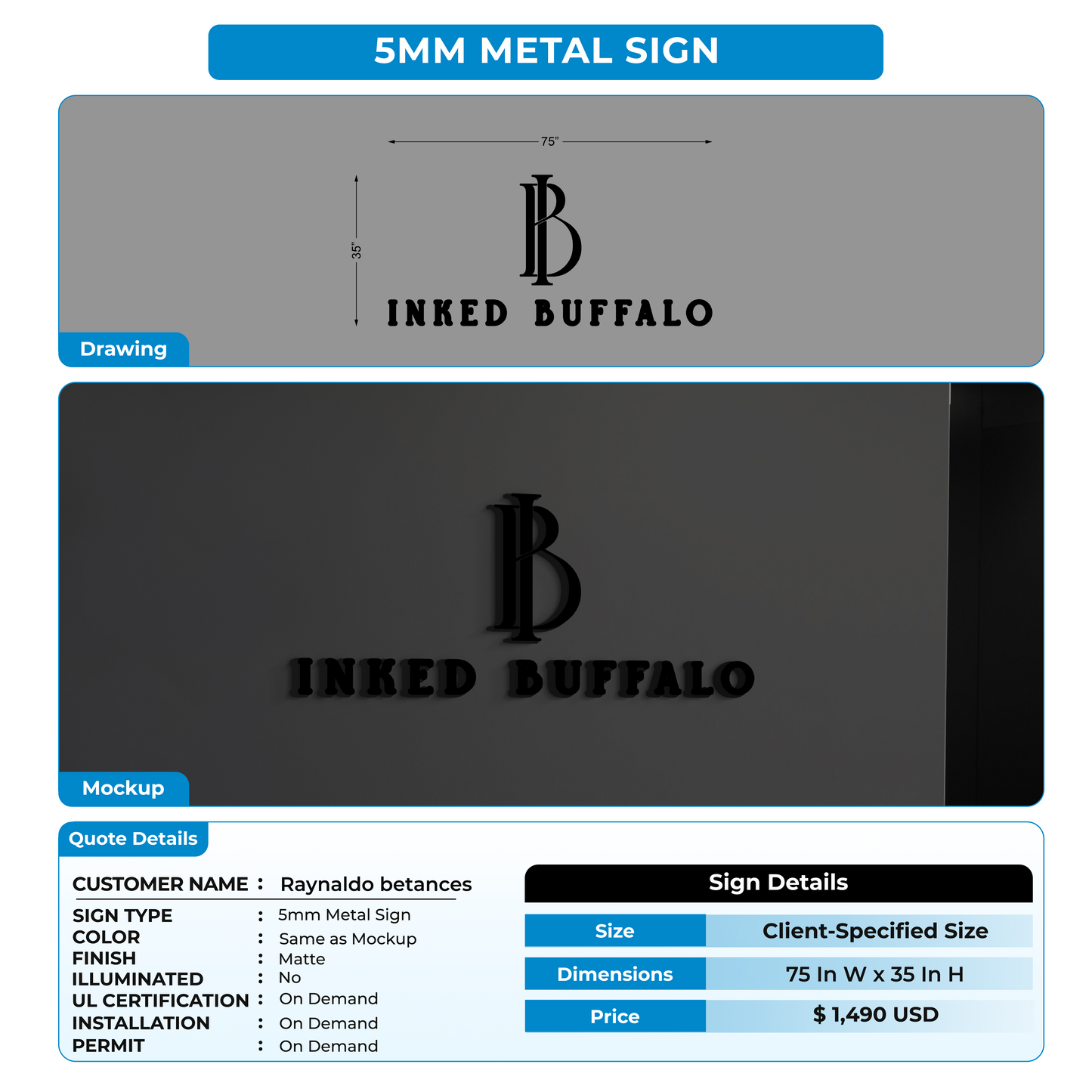 Custom Signs for Raynaldo betances