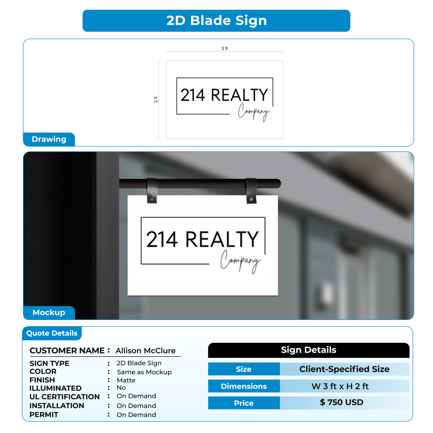Custom Signs for Allison McClure