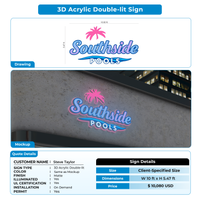 3D Acrylic Doubl-lit SIGN FOR Steve Taylor