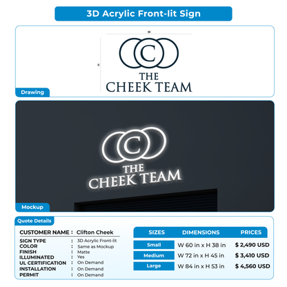 Custom Signs For Clifton Cheek
