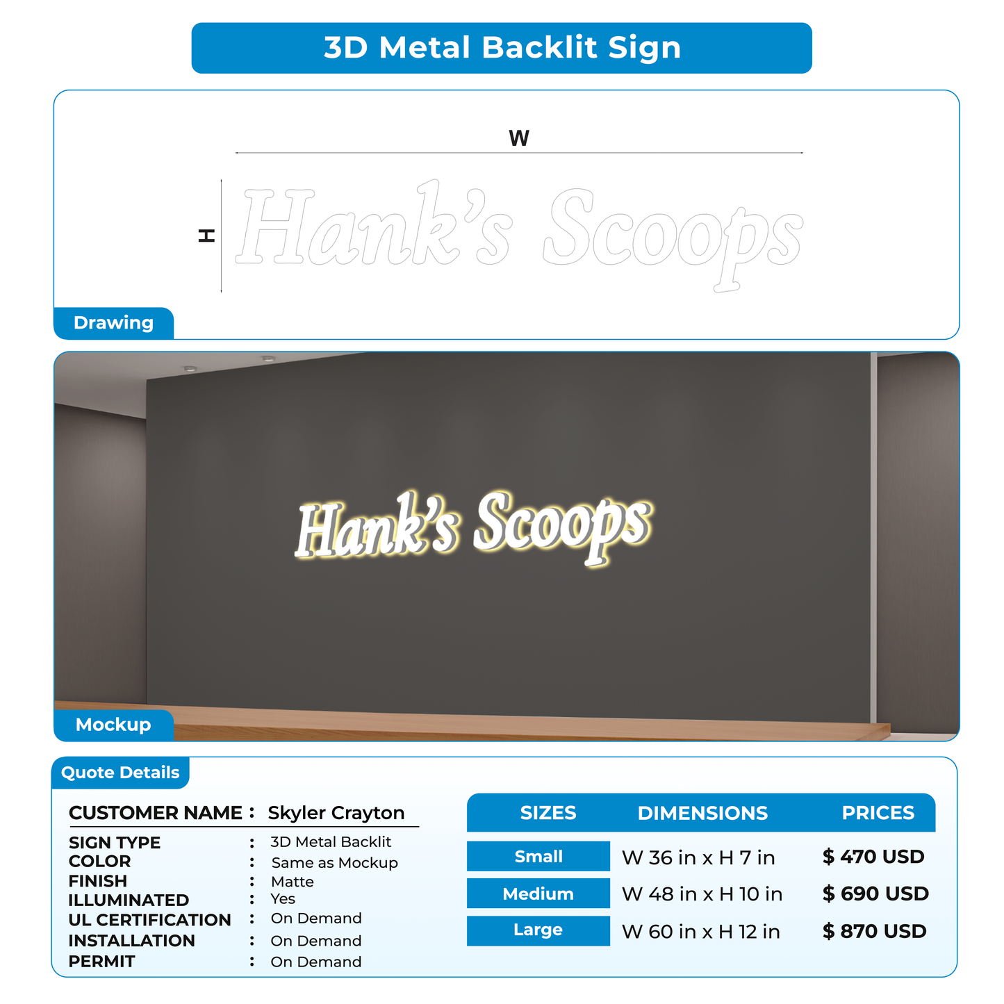 CUSTOM MOCKUP SIGN FOR Skyler Crayton