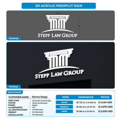 Business signage for Donna Stepp