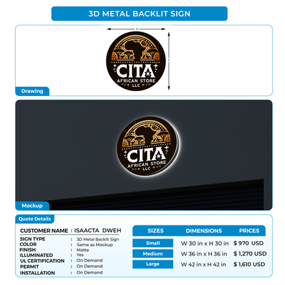 CUSTOM SIGNS FOR ISAACTA  DWEH