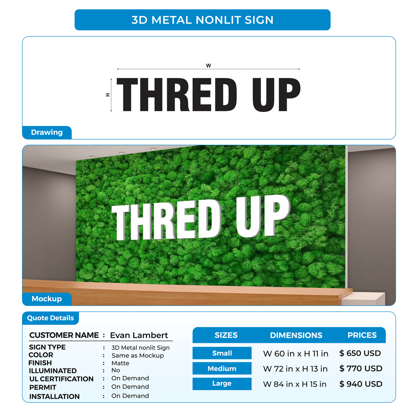 CUSTOM MOCKUP SIGN FOR Evan Lambert