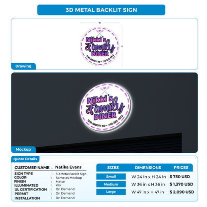 Business signage for Natika Evans