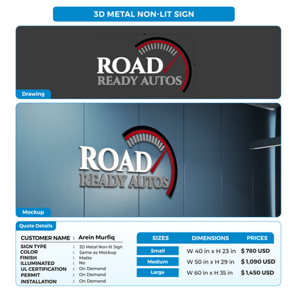 Business signage for Arein Murfiq