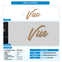 metal letters for Alejandro