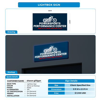 Lightbox Sign for shawn gilligan