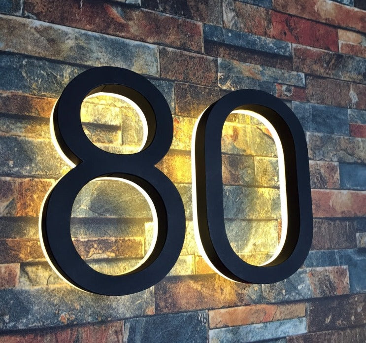 Custom 3D House Number Metal Backlit – Signs INC