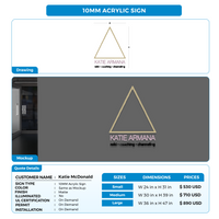 Business signage for Katie McDonald