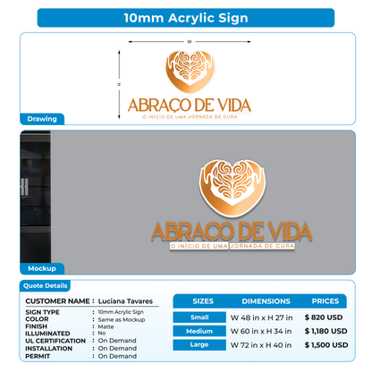 Custom Sign For Luciana Tavares