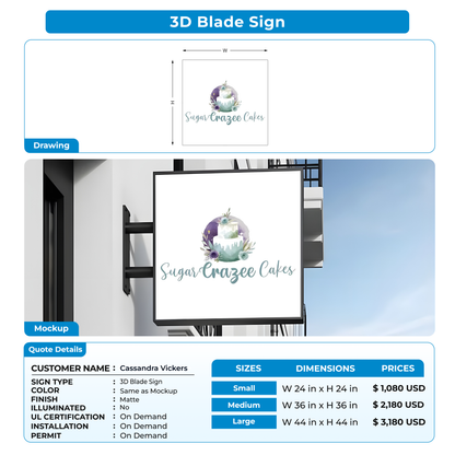 Custom Signs For Cassandra Vickers