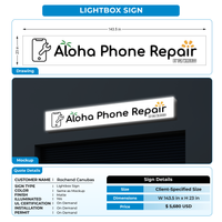 Lightbox Signs for Rochend Canubas