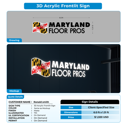 Business signage for Ronald smith