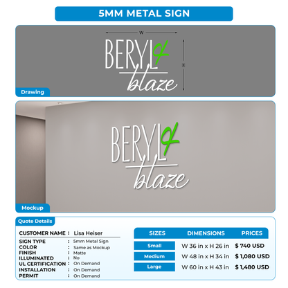 Custom Signs For Lisa Heiser