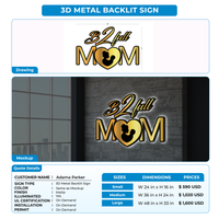3D Metal Backlit For Adama Parker