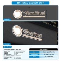 3D Metal Backlit Signs For Jade Reid