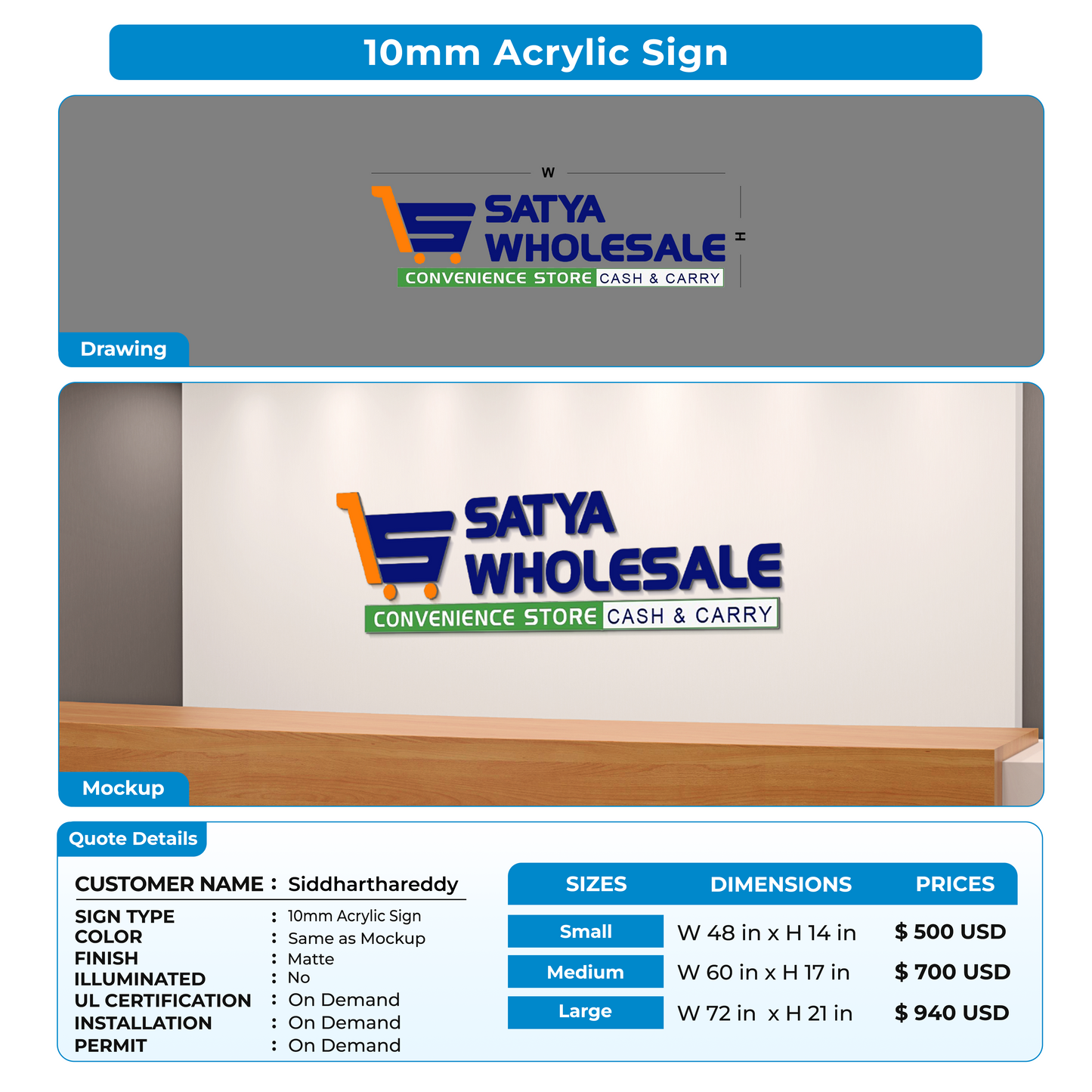 custom signs for Siddharthareddy