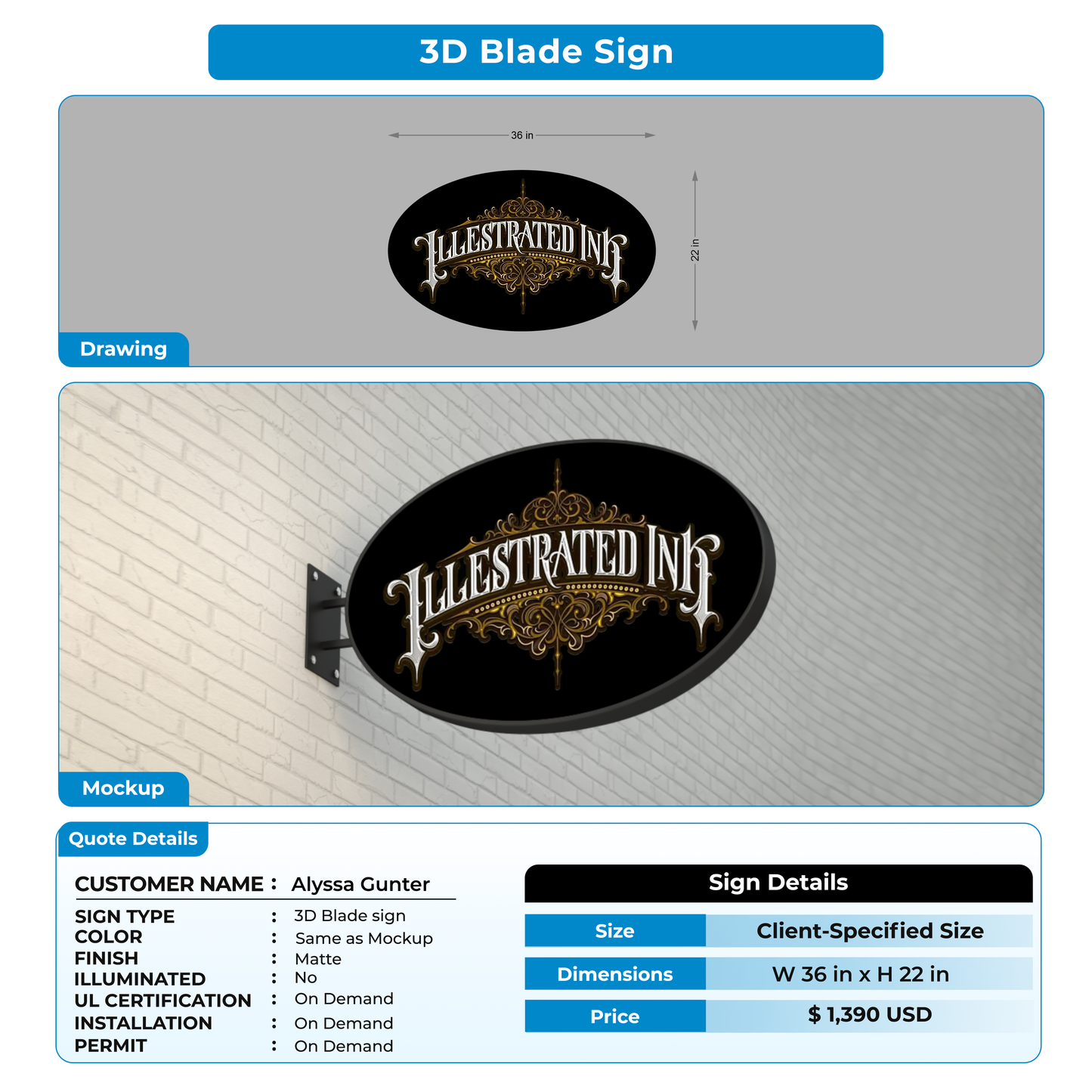 Custom Signs For Alyssa Gunter