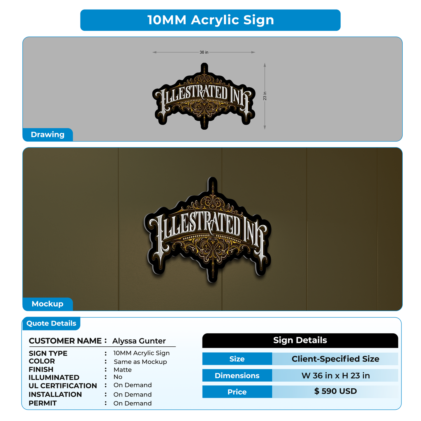 Custom Signs For Alyssa Gunter