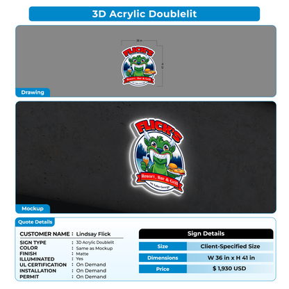 Business signage for Lindsay Flick