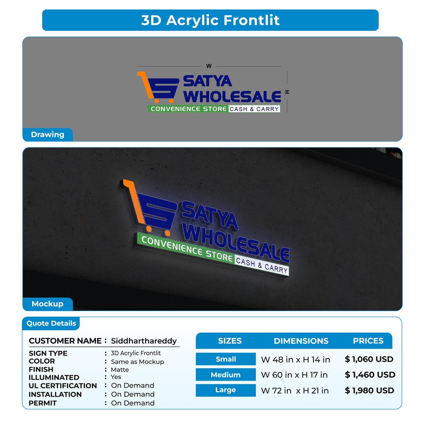 custom signs for Siddharthareddy