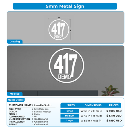 custom signs for Lenaille Smith