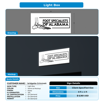 Business signage for bridgette Grimmett