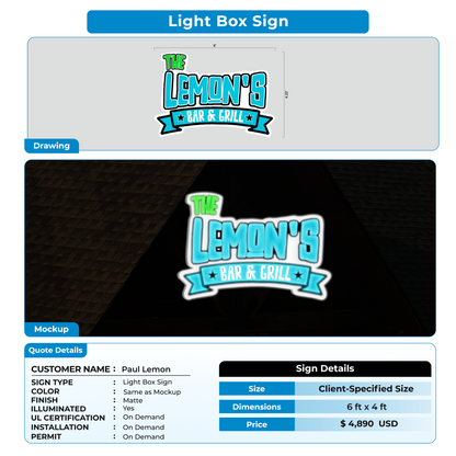 custom signs for Paul Lemon