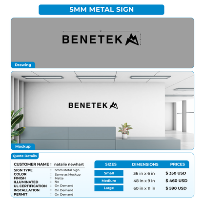 Business signage for natalie newhart