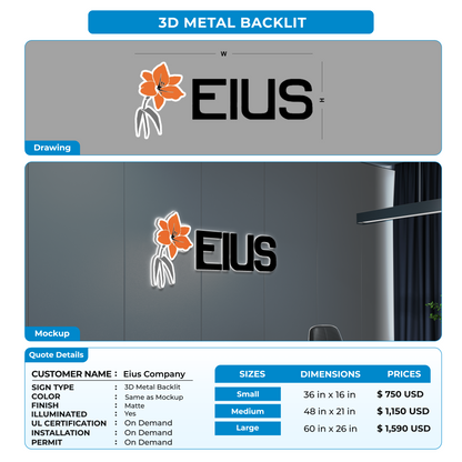 Custom Signs For Eius Company