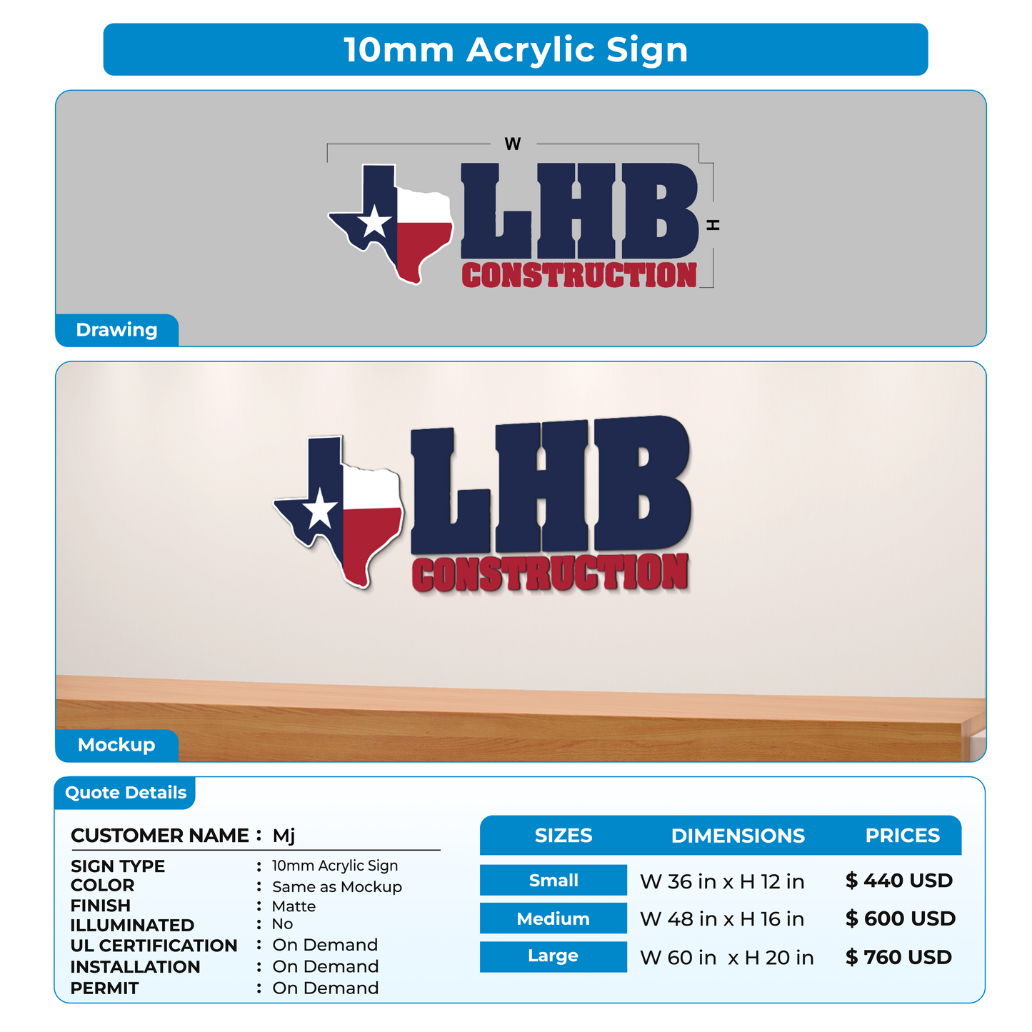 custom signs for Mj