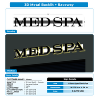 3D Metal Backlit Sign for Moses