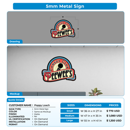 custom signs for Poppy Loach