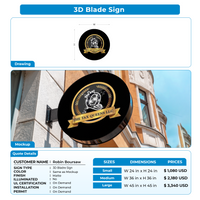 3D Blade Sign For Robin Boursaw