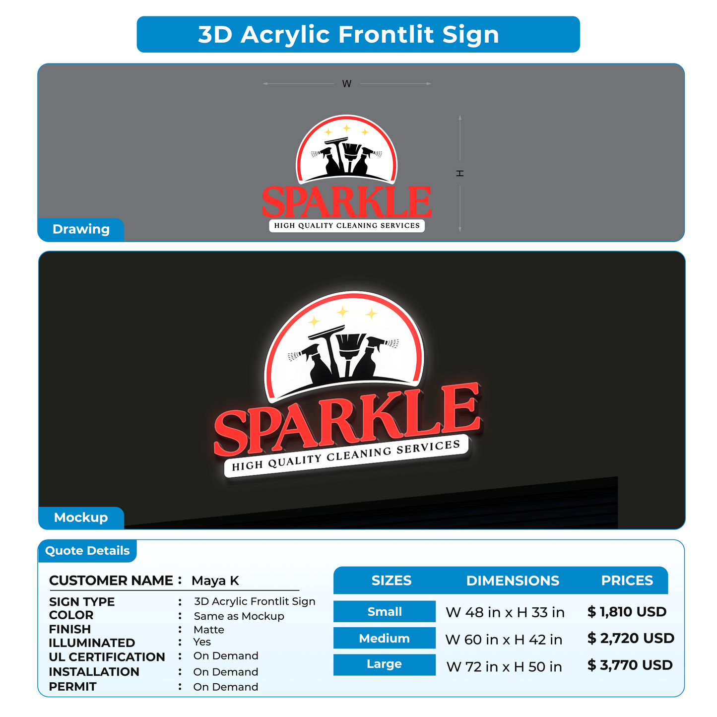 custom signs for Maya K