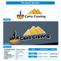 3D Metal Backlit Signs for Kareem  Hassan