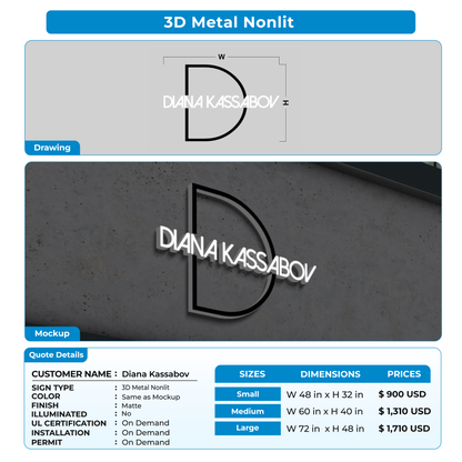 custom signs for Diana Kassabov
