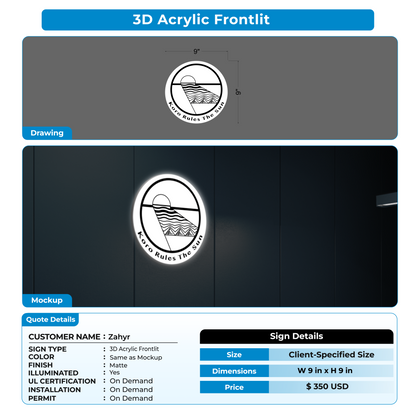 Custom signs for Zahyr