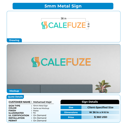 custom signs for Mohamad Majd