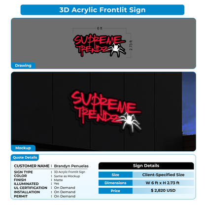 custom signs for Brandyn Penuelas