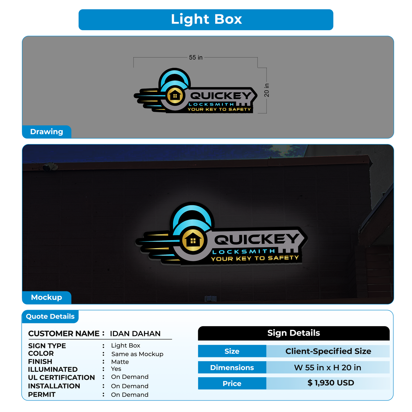 custom signs for for IDAN DAHAN