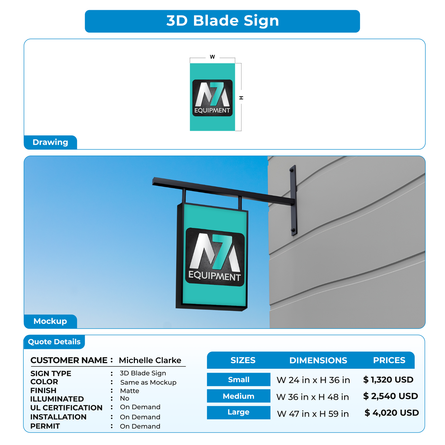 custom signs for Michelle Clarke