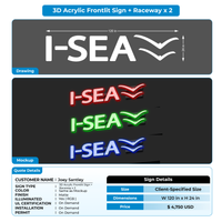 3D Acrylic DoubleLlit Sign + Raceway For Joey Santley