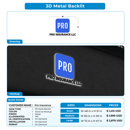 custom signs for Pro insurance