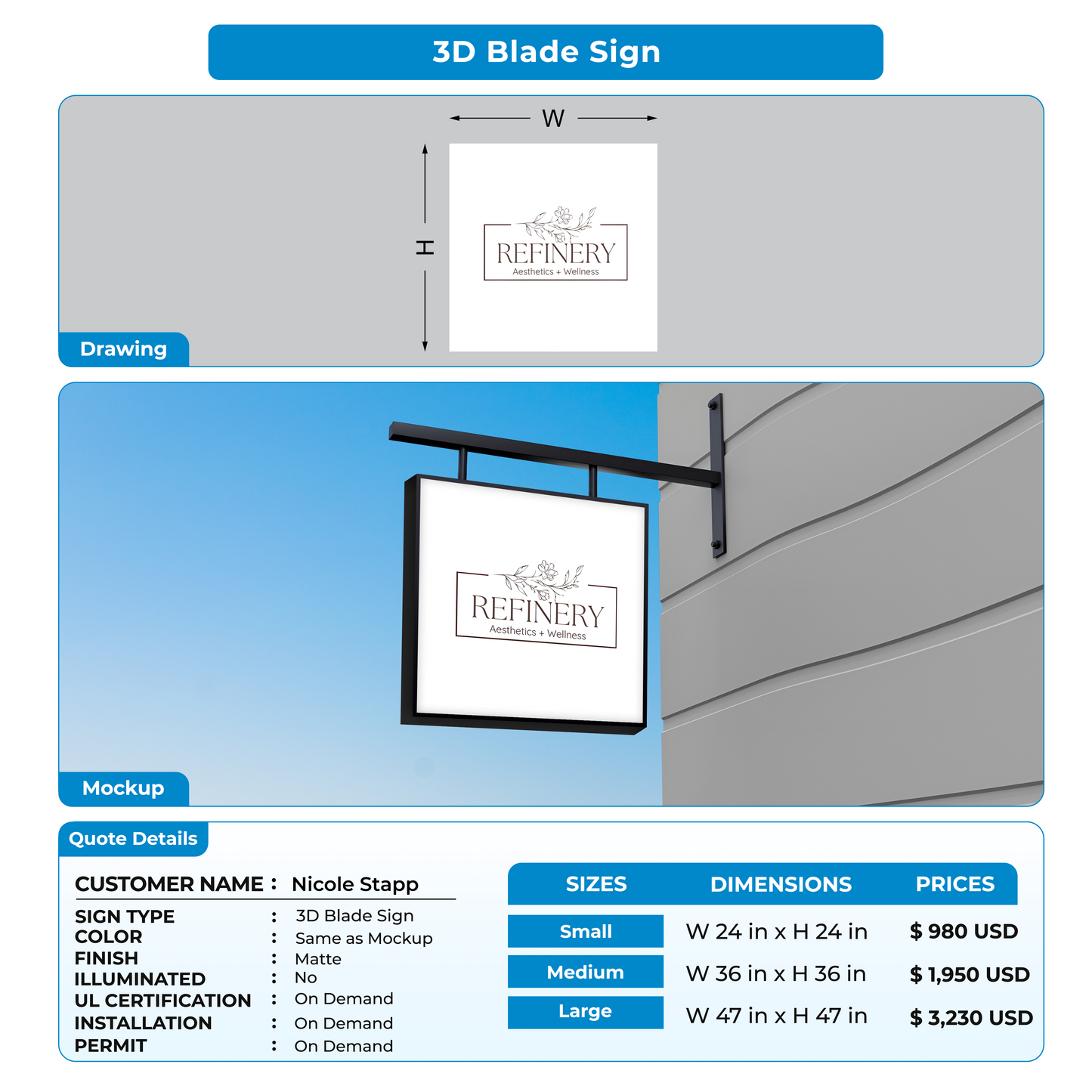 Custom Signs for Nicole Stapp