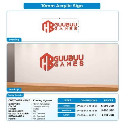 custom signs for Khuong Nguyen