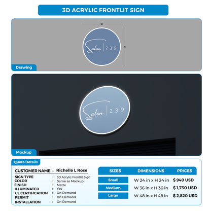 Business signage for Richelle L Rose